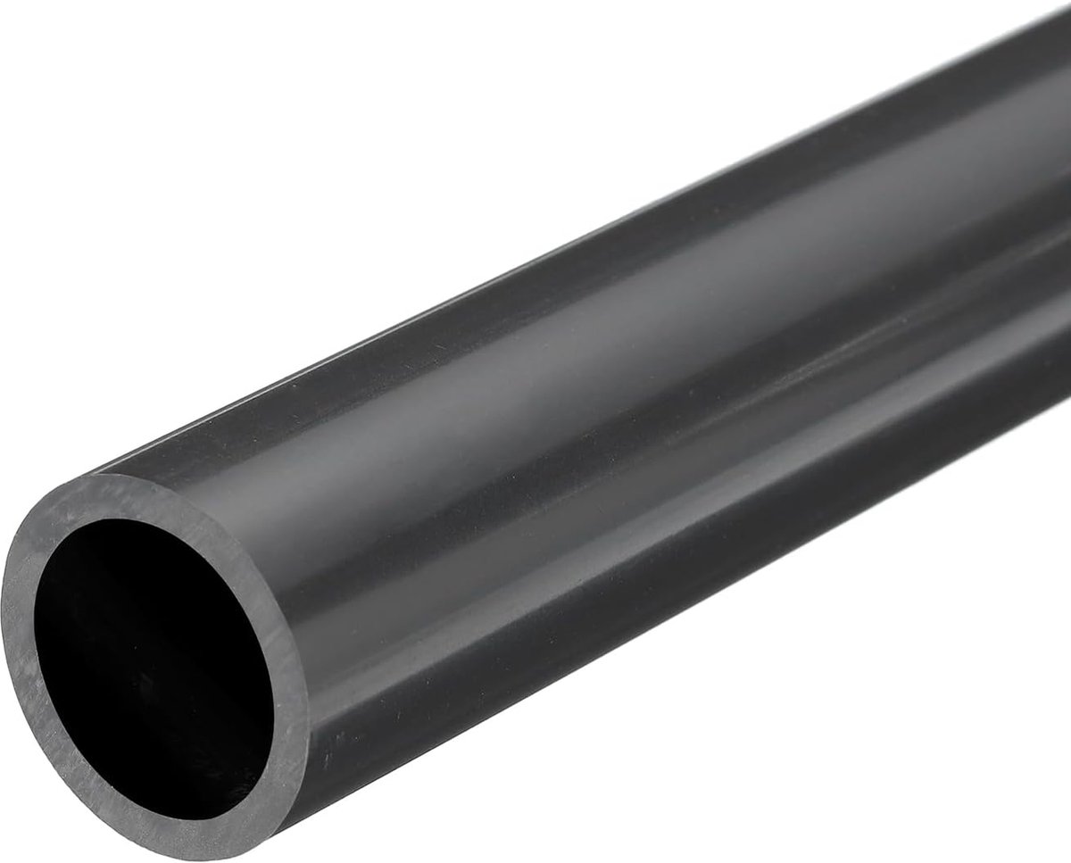 Pvc-stijve ronde buis, 19,4 mm (3/4") ID, 25 mm (1 inch), AD, 350 mm, lichtgrijs, hoge slagvastheid, voor waterleiding, handwerk, kabelhuls