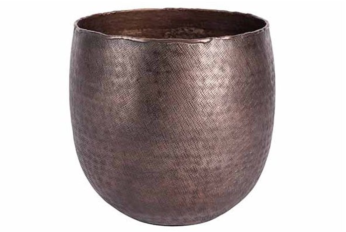 Theelichthouder Indi Bruin 19x19xh18cm R Ond Aluminium