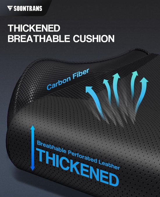 Gaming Stoel - Ergonomische Stoel - Comfortabel Zitten - Met Massagefunctie - Tot 135 kg - Zwart — afbeelding 3