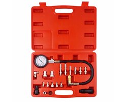 Drukmeterset - Compressietester voor dieselmotoren - 0-70 bar – Drukmeters voor personenauto's en vrachtwagens - Druktestgereedschap