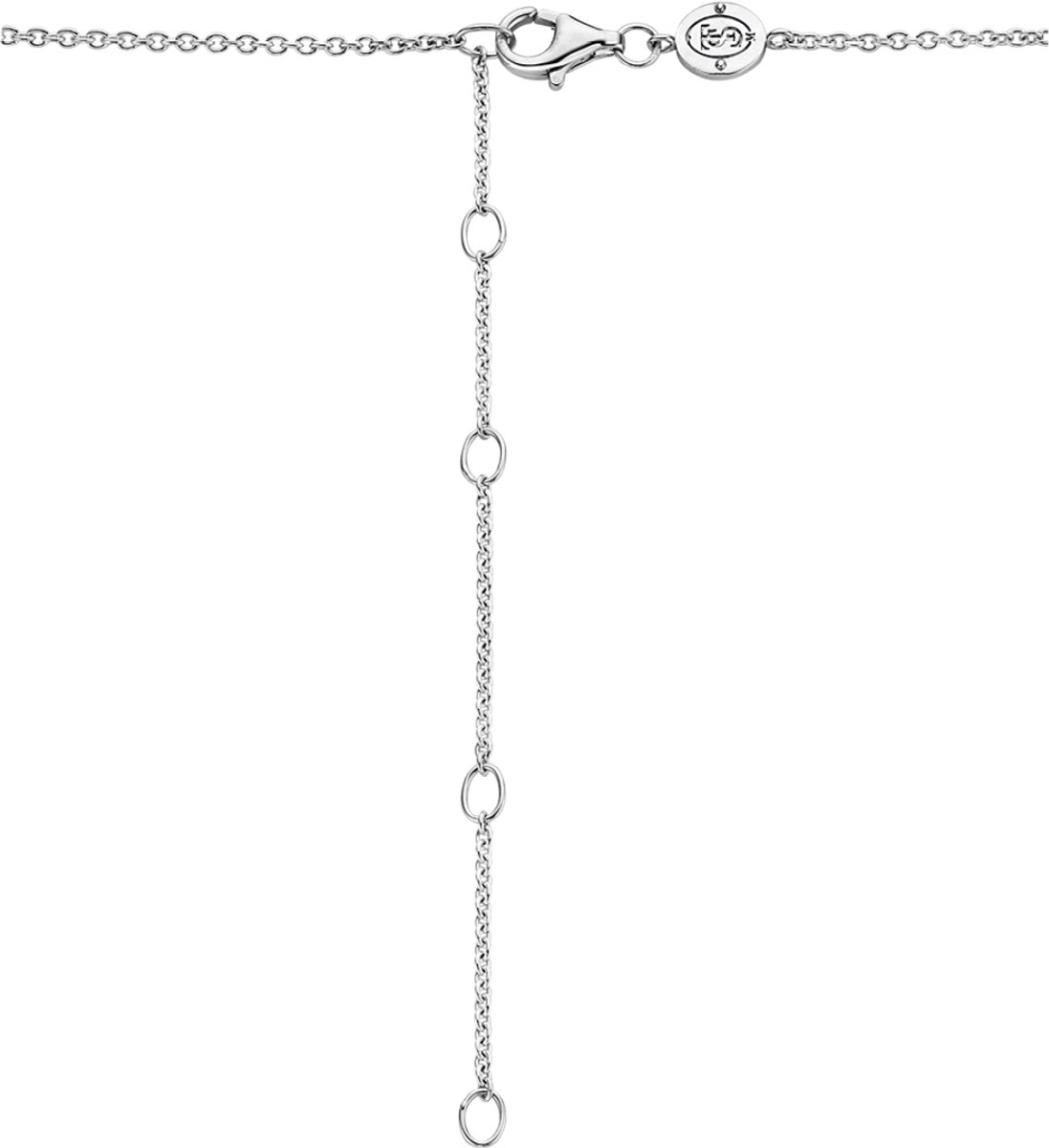TI SENTO Dames Ketting - 925 zilver - Zilver - Maat 60 - 3934SI