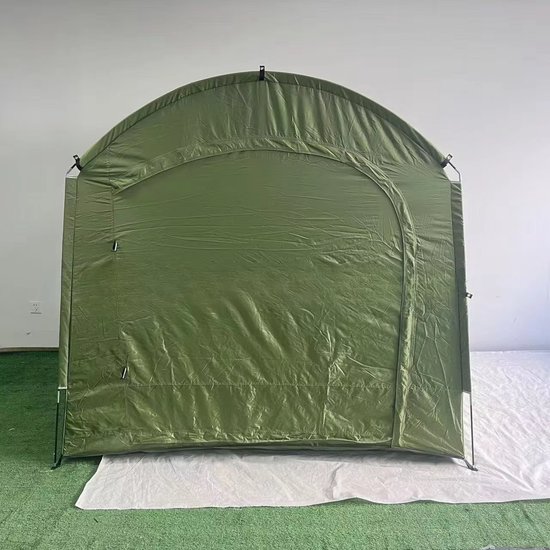 Outdoor Opbergtent voor Fietsen en Tuin – Waterdichte Pop-Up Schuurtent voor E-Bike, Mountainbike, Campinguitrusting – Draagbare Opslagtent met Grondpennen – Groen/Zwart — afbeelding 3