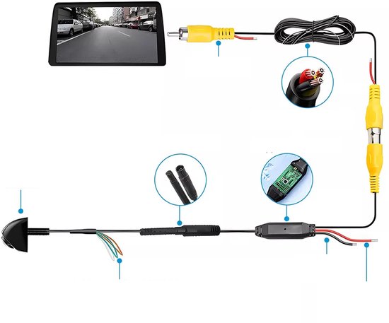1080P AHD Achteruitrijcamera - 360°+45° Verstelbare Achteruitrijcamera - Universele Camera's Voor Auto's/Vrachtwagens/Suv's/Busjes — afbeelding 2