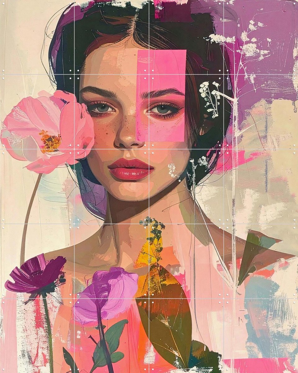 IXXI Whisper Of Summers Glow, Moonheart Artworks - 80 x 100 cm - Gratis ophangtool - Grote wanddecoratie en posters - Fantasierijk, Kleurrijk