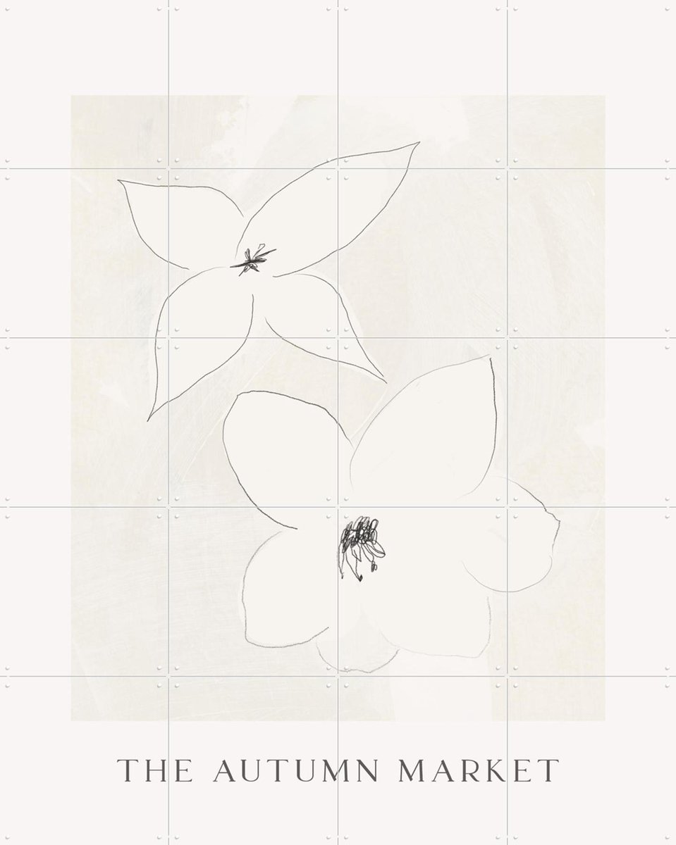 IXXI Delicate Blossoms, Treechild & Various - 80 x 100 cm - Gratis ophangtool - Grote wanddecoratie en posters - Illustraties, Art Deco, Minimalisme