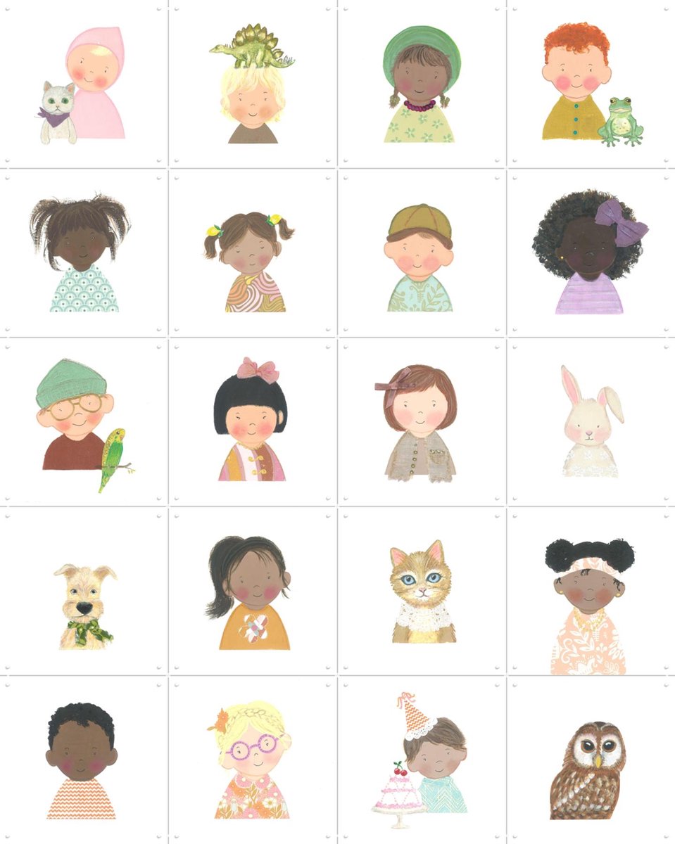 IXXI Kinderen & Dieren Collagebox, Desirée van Hattem - 80 x 100 cm - Gratis ophangtool - Grote wanddecoratie en posters - Digitale Kunst, Decoratieve