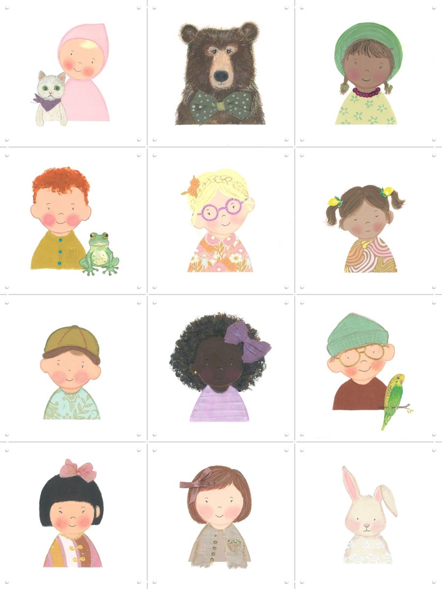 IXXI Kinderen & Dieren Collagebox, Desirée van Hattem - 60 x 80 cm - Gratis ophangtool - Grote wanddecoratie en posters - Digitale Kunst, Decoratieve