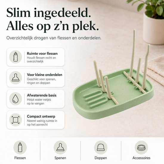 Flessen Droogrek- Flessenrek Baby- Droogrek Voor Flessen- Droogrek Voor Baby Flessen- Baby- Voeding van Elbelo — afbeelding 2
