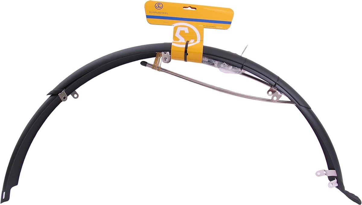 Spatbordset 28" kunststof 50 mm compleet met stangenset - mat zwart