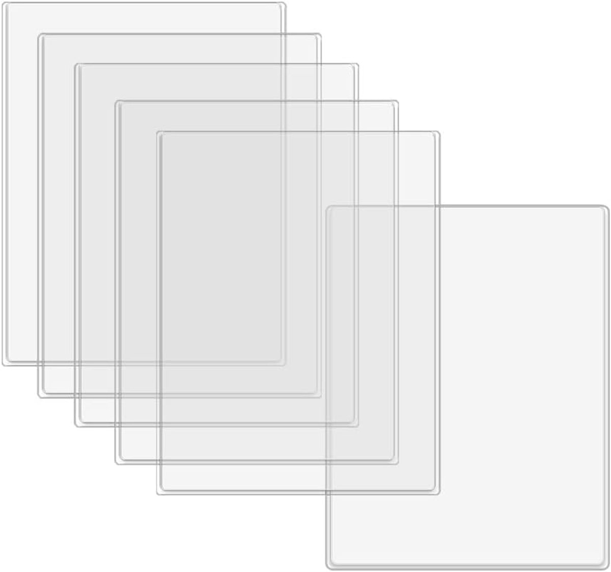 6 Stuks A4 Transparante Paginabeschermers,voor thuis,school,kantoor | Hard PVC, 30,6x21 cm, staand, transparant, waterdicht, stofdicht, herbruikbaar, voor het beschermen en ordenen van documenten