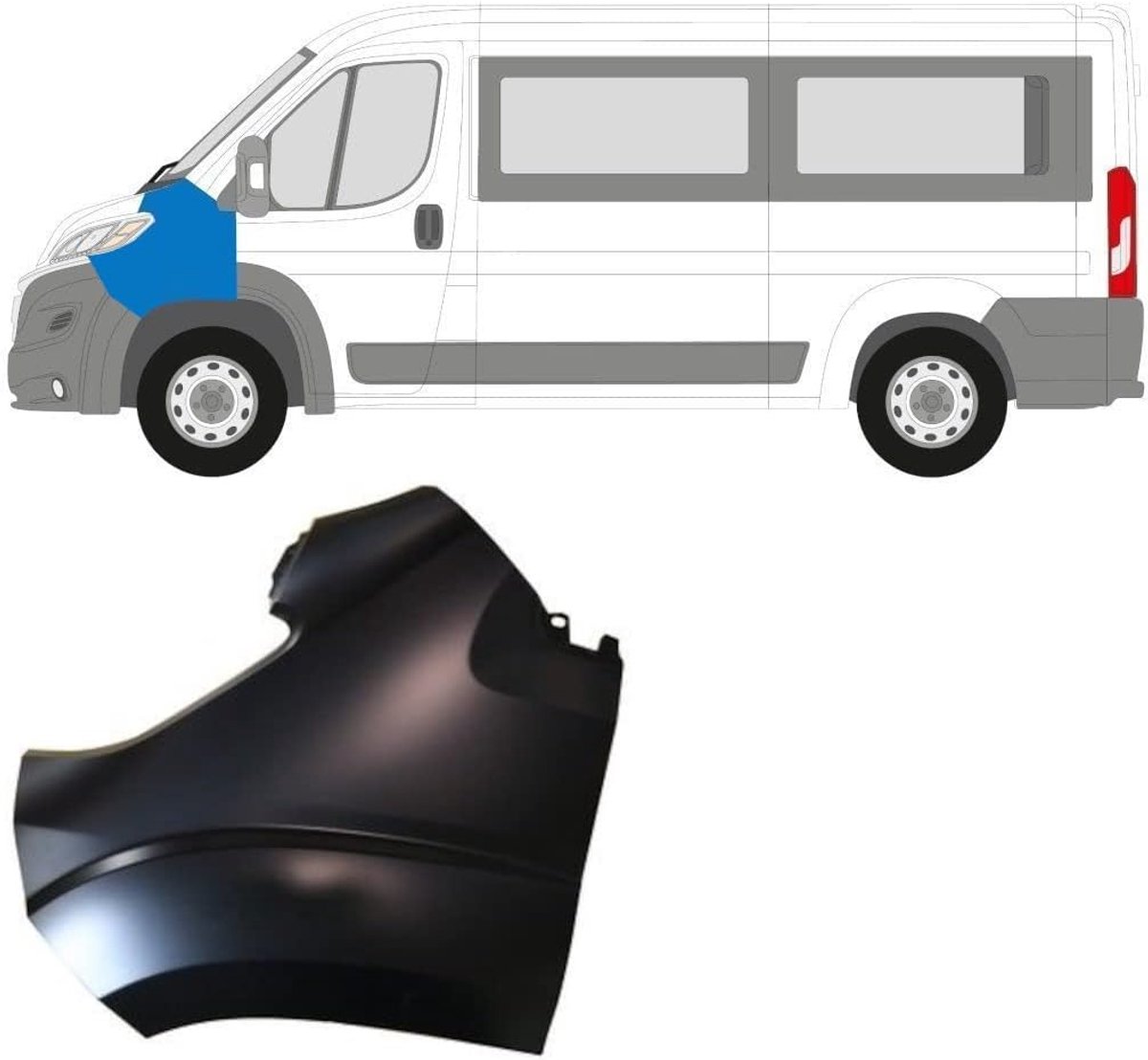 spatbord voor Peugeot Boxer 2014-2018 / Links