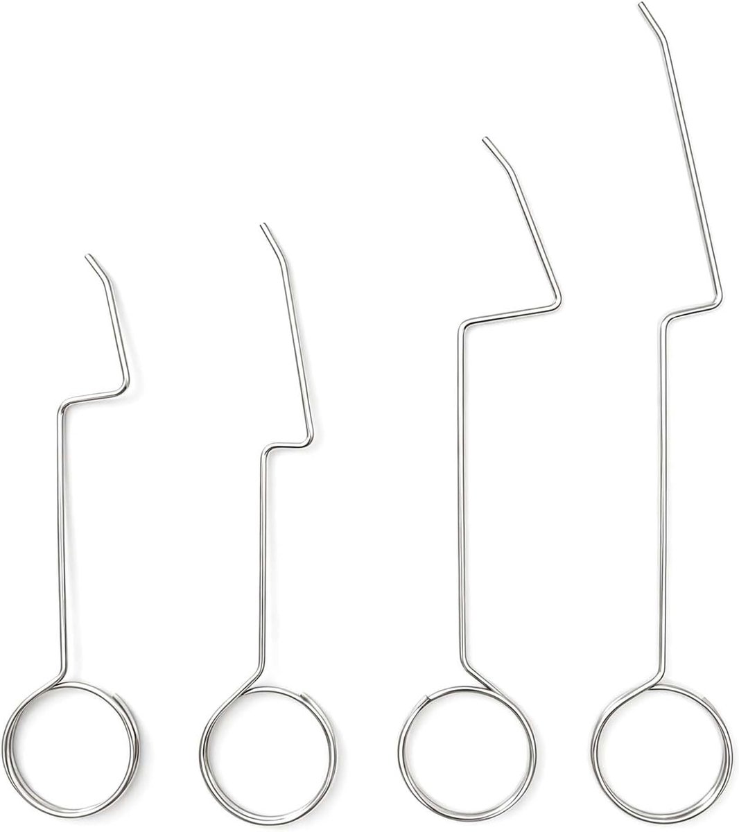 Openingsnaalden, set van 4 stuks, professioneel deuropeningsgereedschap van verenstaal, deurvaldraad voor training, lockpicking, automatische deuropener en deuropener