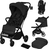 Lionelo Cloe Plus Buggy – Automatisch Inklapbaar – Kinderwagen tot 22 kg – Compact & Lichtgewicht – Verstelbare Rugleuning – Grote Geveerde PU-Wielen – UPF50+ XXL Zonnekap – Voetenzak & Bekerhouder