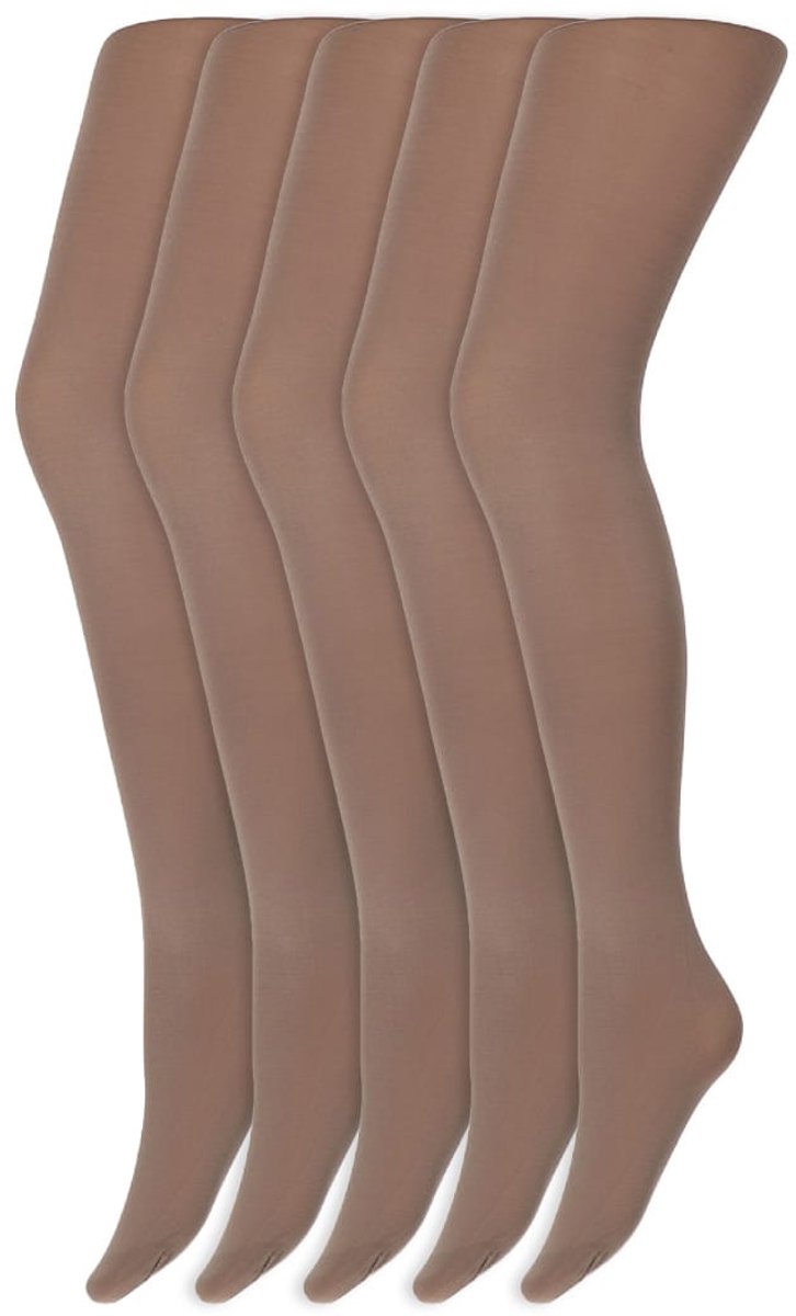 Gekleurde panty’s | Micro | 60 Denier | Merk: Marianne | Maat: S t/m XXL | Kleur: Fossil | 5 Paar