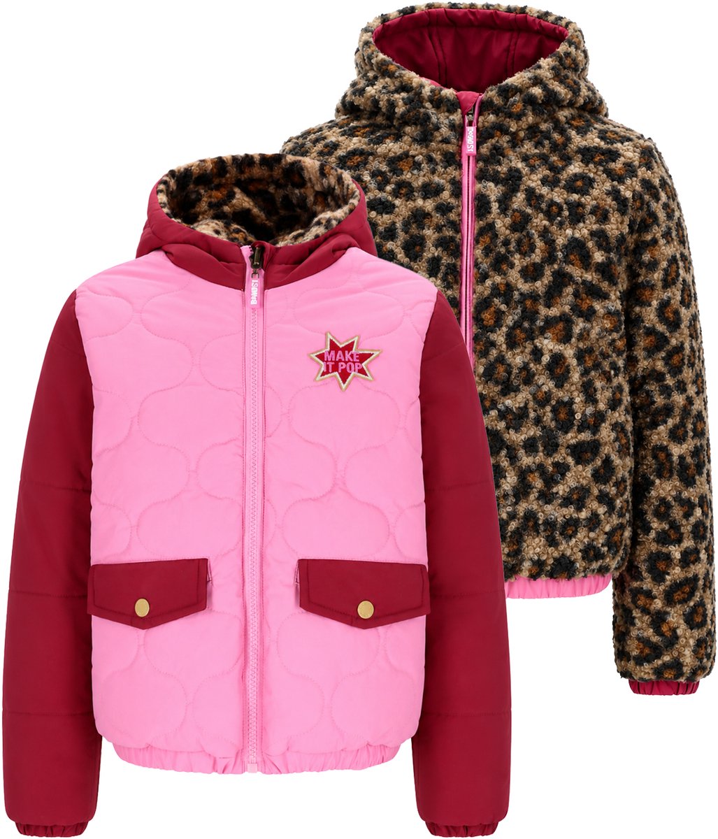 B.Nosy Y608-5210 Jas meisjes roze panter - Maat 104