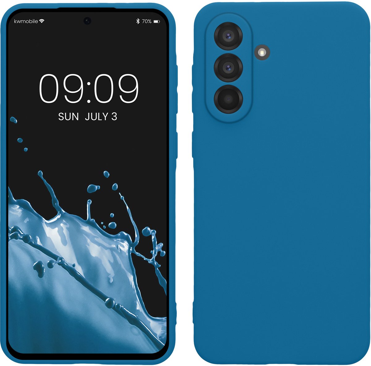 kwmobile telefoonhoesje geschikt voor Samsung Galaxy A56 5G - Hoesje voor smartphone - Precisie camera uitsnede - In rifblauw