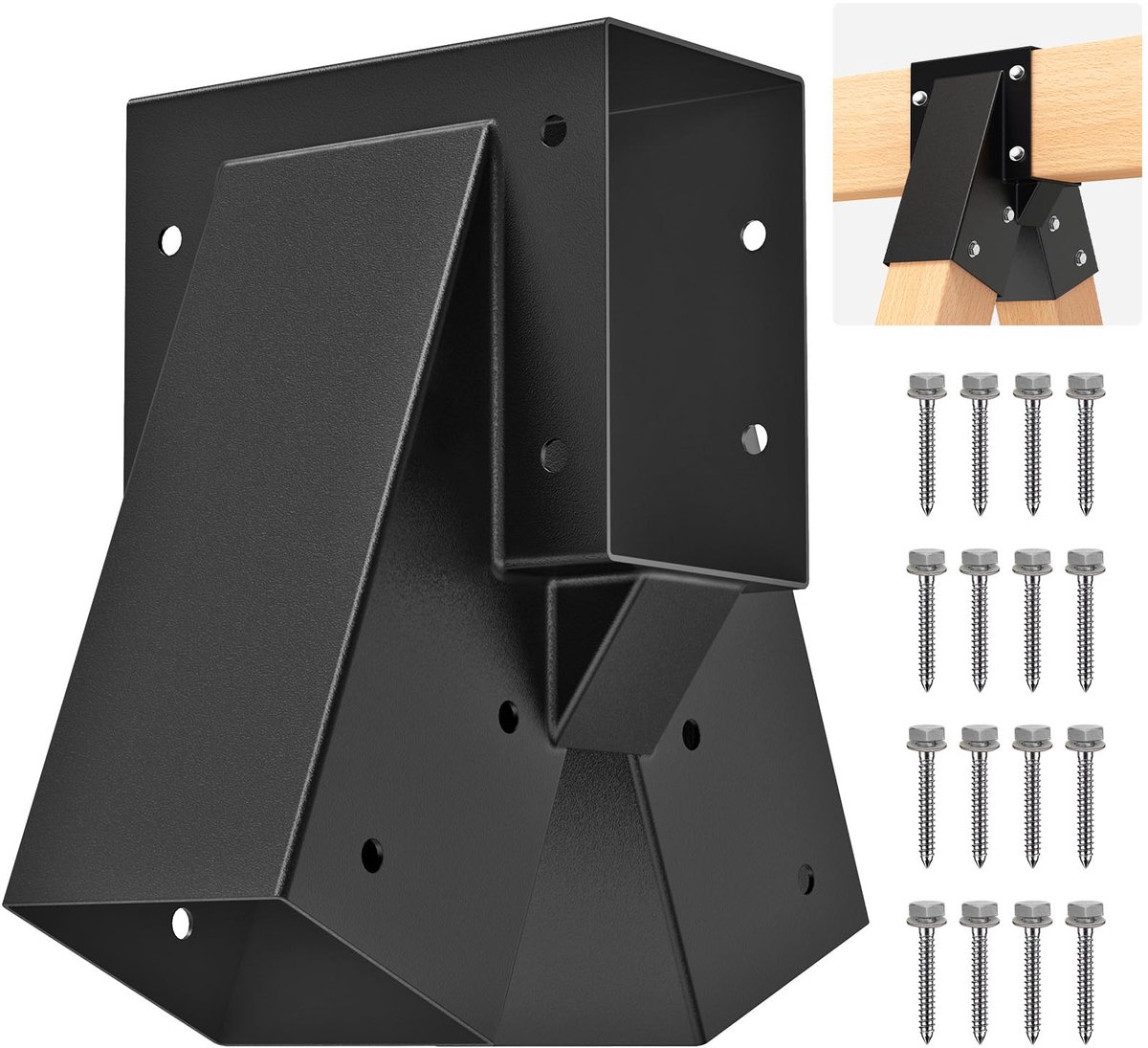 Stevige schommelset beugel - A-frame Swing Set Hardware Kit met montagemateriaal, geschikt voor 2 (4x4) poten en 1 (4x6) balk - DIY middenbeugel voor achtertuin schommels