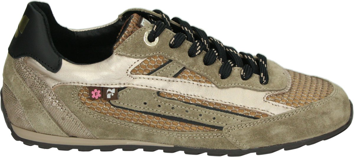 Floris van Bommel - ILLVI 01.02 - Lage sneakersDames sneakers - Kleur: Wit/beige - Maat: 39