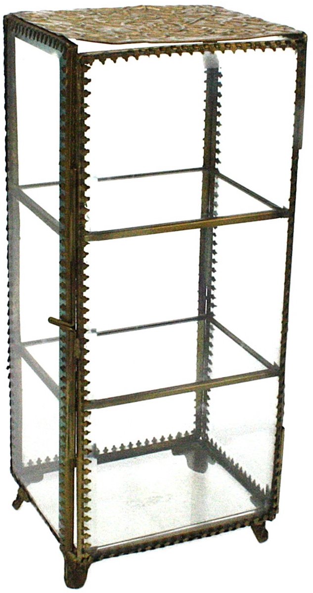 Glazen vitrine kastje 12x10x28cm