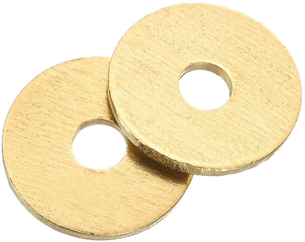 Set van 50 stuks sluitringen, M3 x 12mm x 1mm messing ring bijlagschijven assortiment, platte beveiligingsschijven afdichtring metalen schijven voor schroeven bouten moeren
