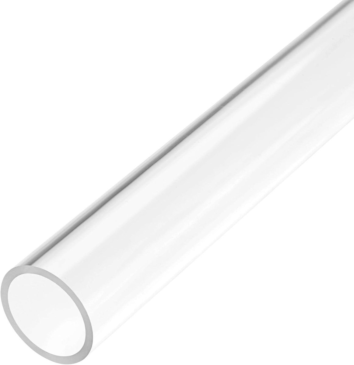 sourcing map Transparante acrylbuis wandronde buis 2 mm 21 mm binnen x 25 mm buiten x 305 mm