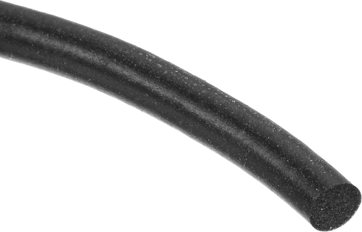 Afdichtingstape van siliconenschuim, 4 mm OD, 6,5 m, siliconen schuimafdichting voor schuimbuis, zwart