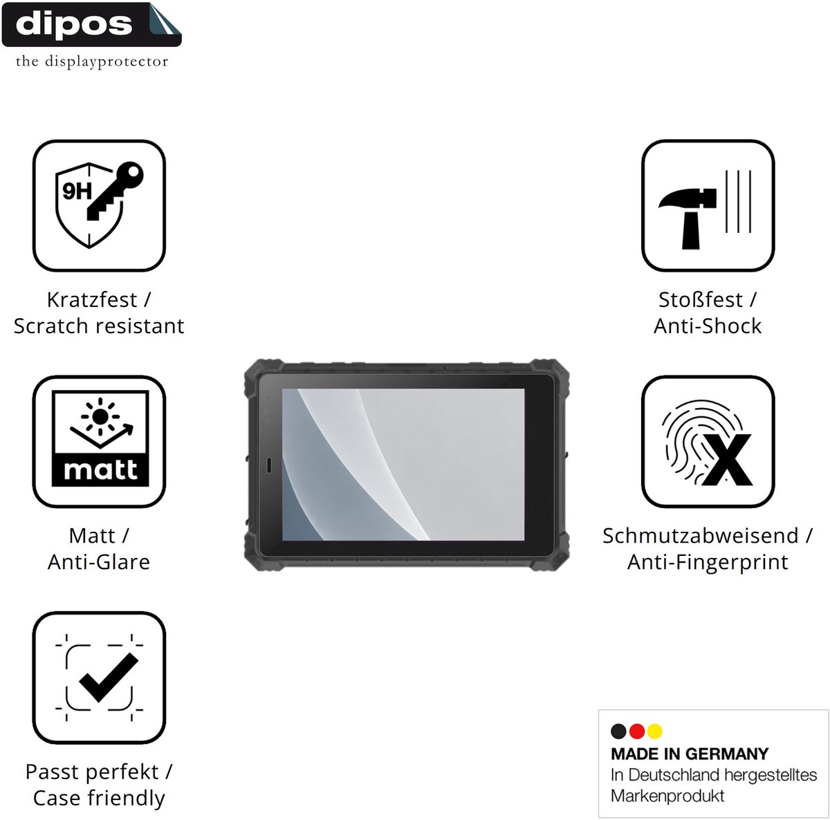 dipos – 2x Matte Pantserfolie geschikt voor Conker SX88 | 9H Screenprotector
