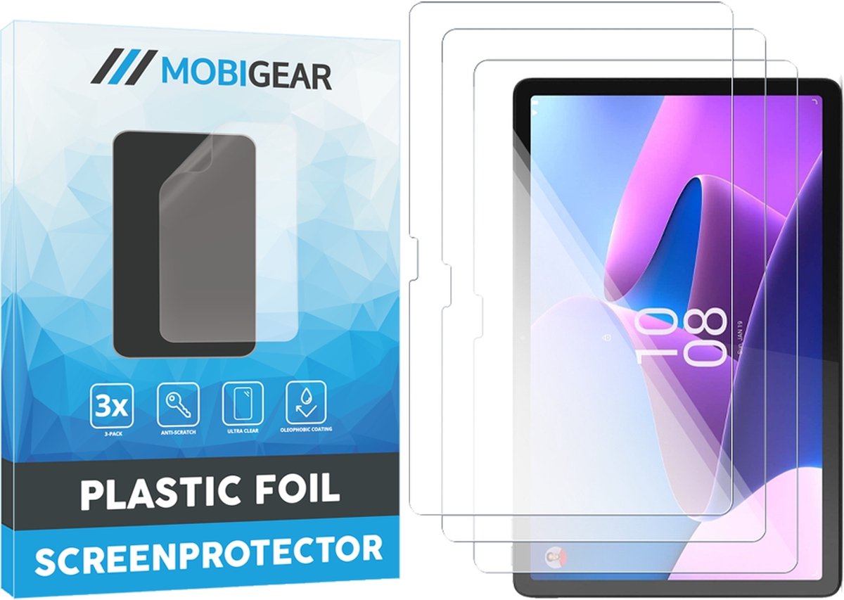 Mobigear Screenprotector geschikt voor Lenovo Tab P11 Gen 1 | Mobigear Screenprotector Folie - Case Friendly (3-Pack)