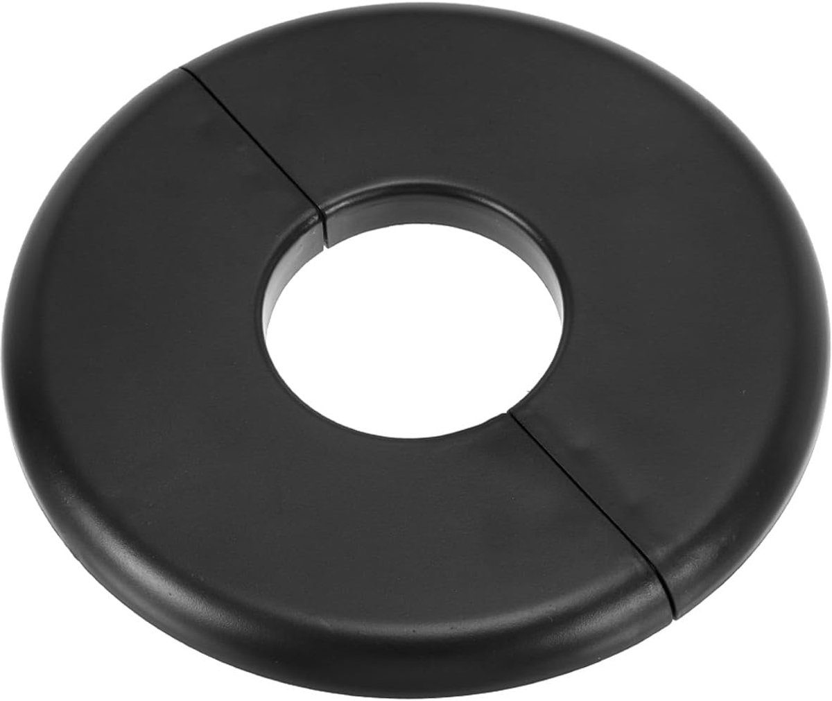 Wandsplitflens 1,36" (34,5 mm), ABS ronde zelfklevende rozet plaat gespen waterpijpafdekking voor keuken, badkamer, armpijp, kraan, decoratie, zwart