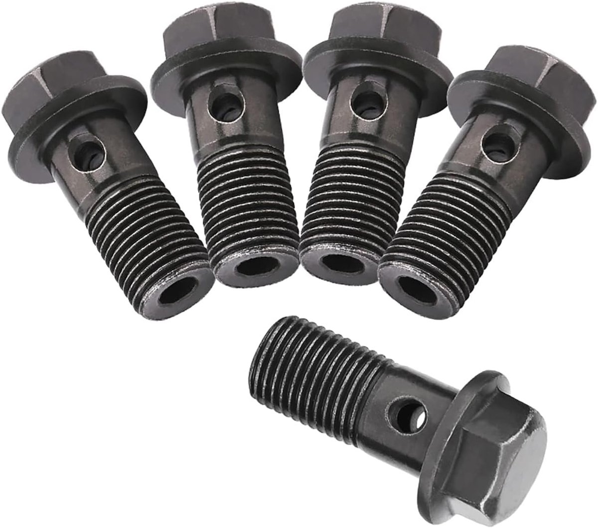 5 stuks remverbindingen, Keenso Banjo schroeven motorfiets rembout M10 x 1 mm van roestvrij staal afdichtingsset voor master remklauw