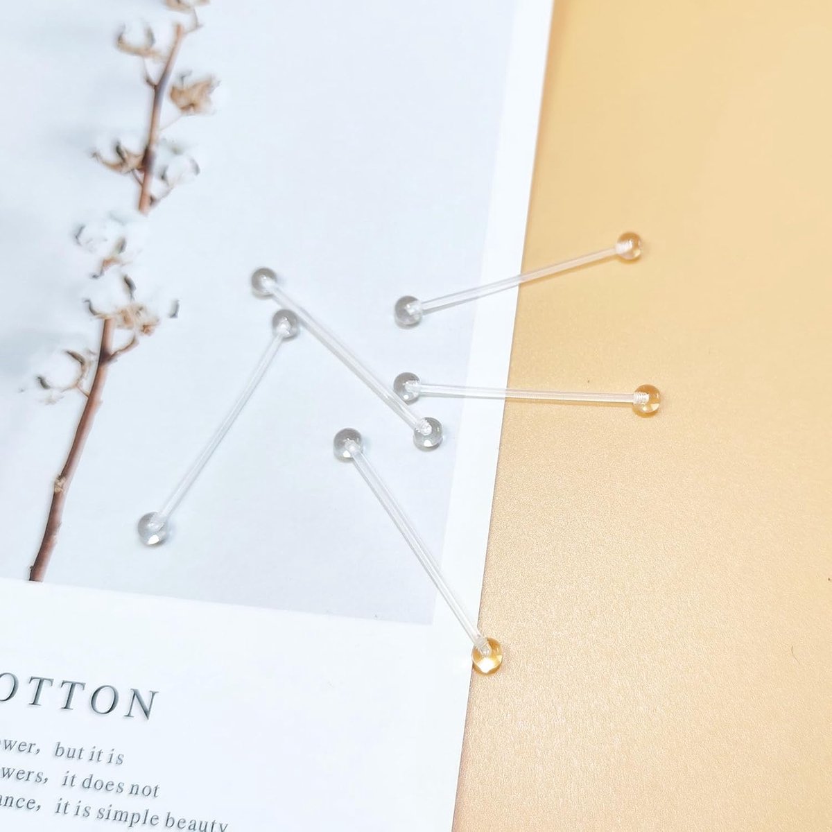 10 transparante kunststof ringen voor tong- en tepelpiercing, 10-25 mm, Bioflex