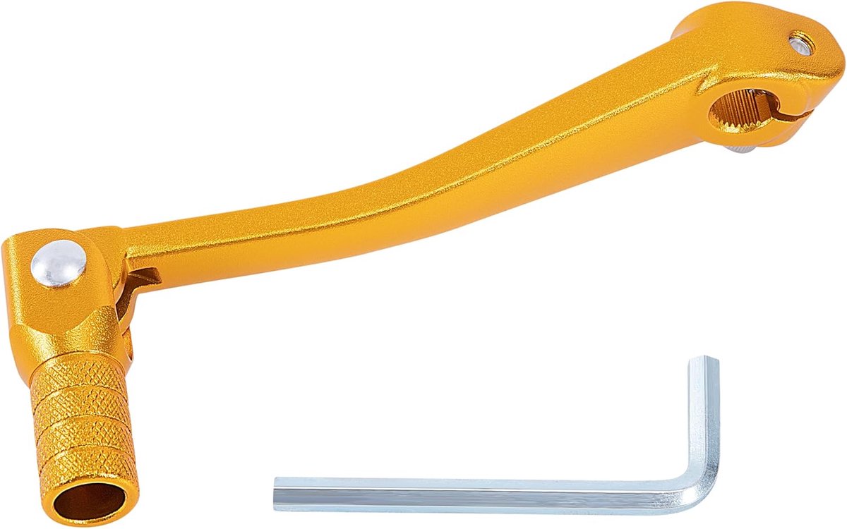 Opvouwbare versnellingshendel van aluminium, universeel, voor modificatie van motorfiets, ATV, pitbike, dirtbike, goud, 15 x 5 x 2,5 cm