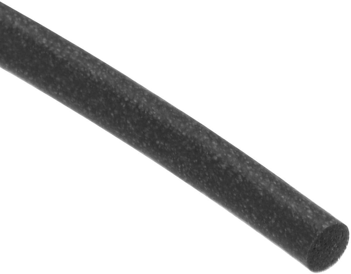 Siliconen schuim afdichtingsstrips 2 mm 4,5 m 15 ft spons rubber touw solide zwart