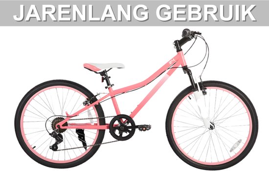 Mountainbike - Voor kinderen / jongens en meisjes - Voorverende vork / kinderfiets - Roze / 61 cm — afbeelding 5