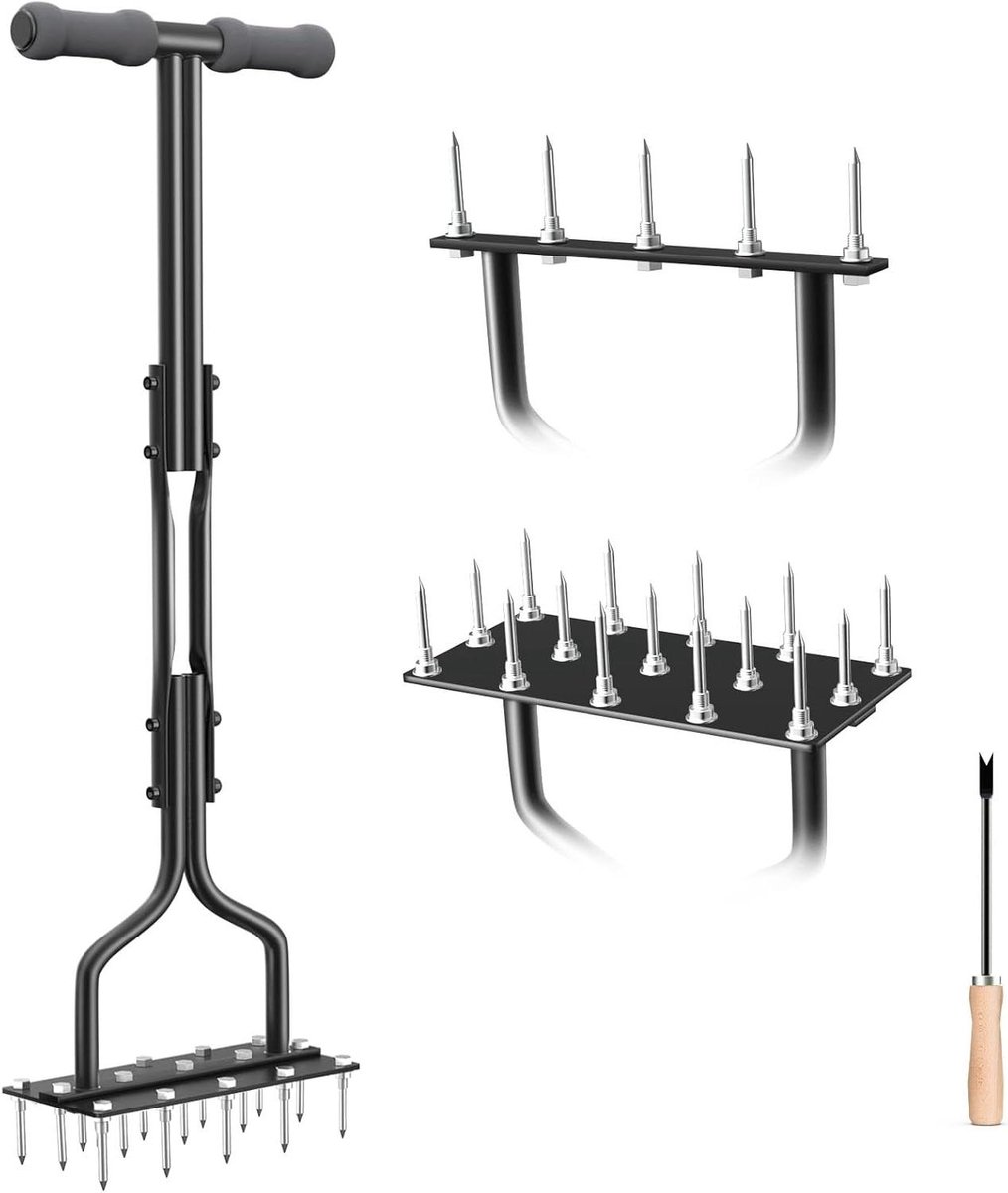 Gazonbeluchter Verticuteerder - Grasbeluchter Tuingereedschap - Gazon Onderhoud - 2-in-1 Functie - 282 kg - null