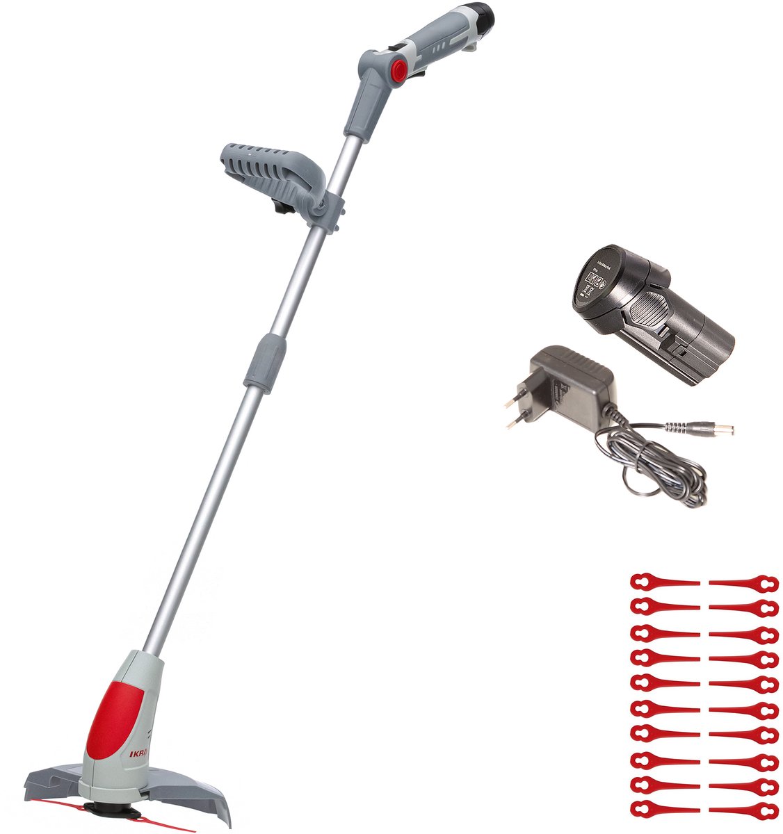 IKRA accu-grastrimmer IART 1224, 12 V, incl. accu, oplader en 20 nylon messen