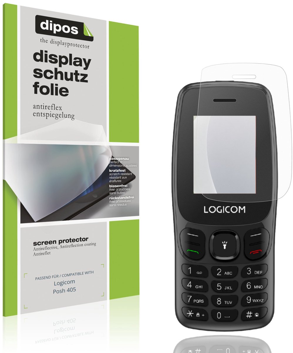 dipos – 4x Matte Beschermfolie geschikt voor Logicom Posh 405 | Krasbestendige & antireflecterende Screenprotector Ultra-Thin