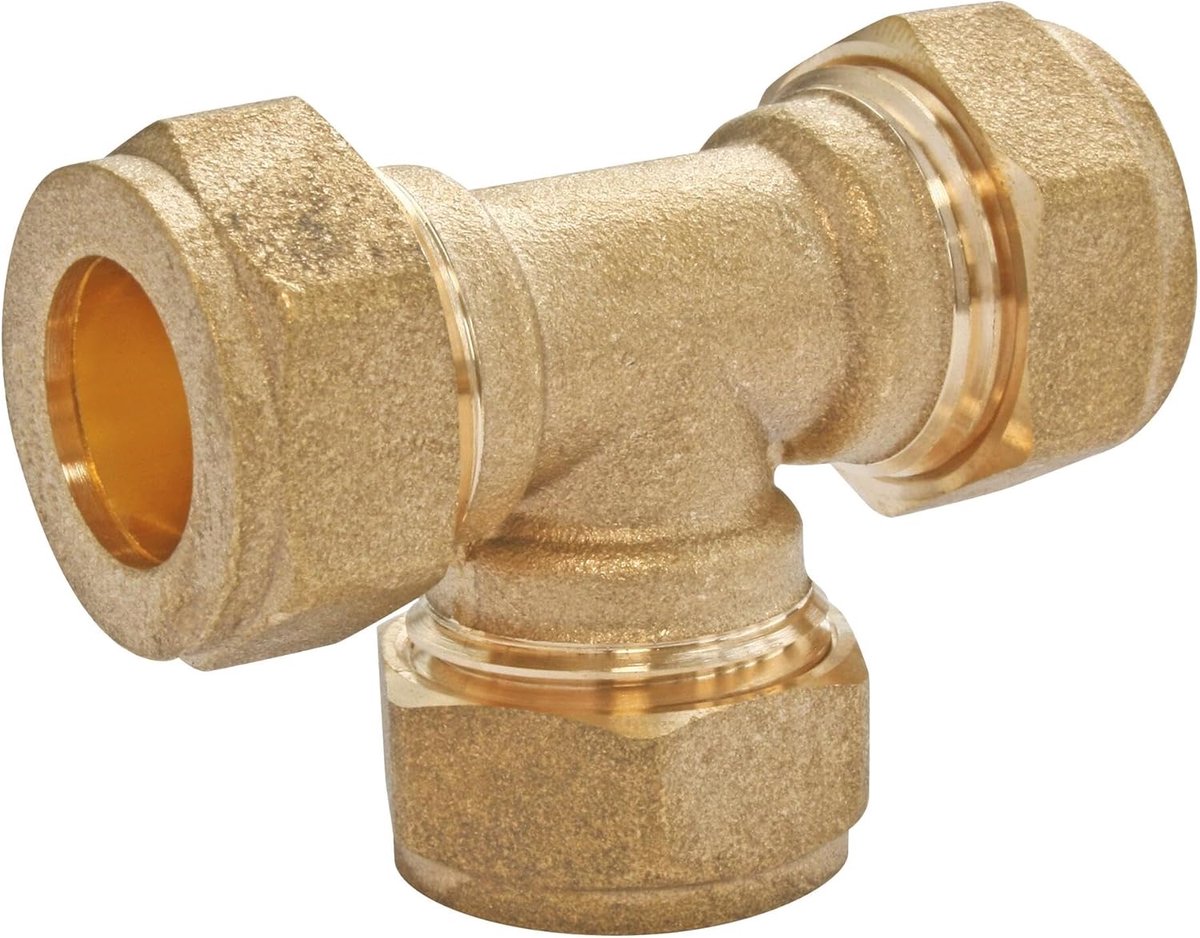 FOR YOU - Messing Knelkoppeling Voor Ø12 Koperen Buis - Duurzame Aansluiting - Compatibel Met Alle Koperen Buizen - Ideaal Voor Warm/Koud Water