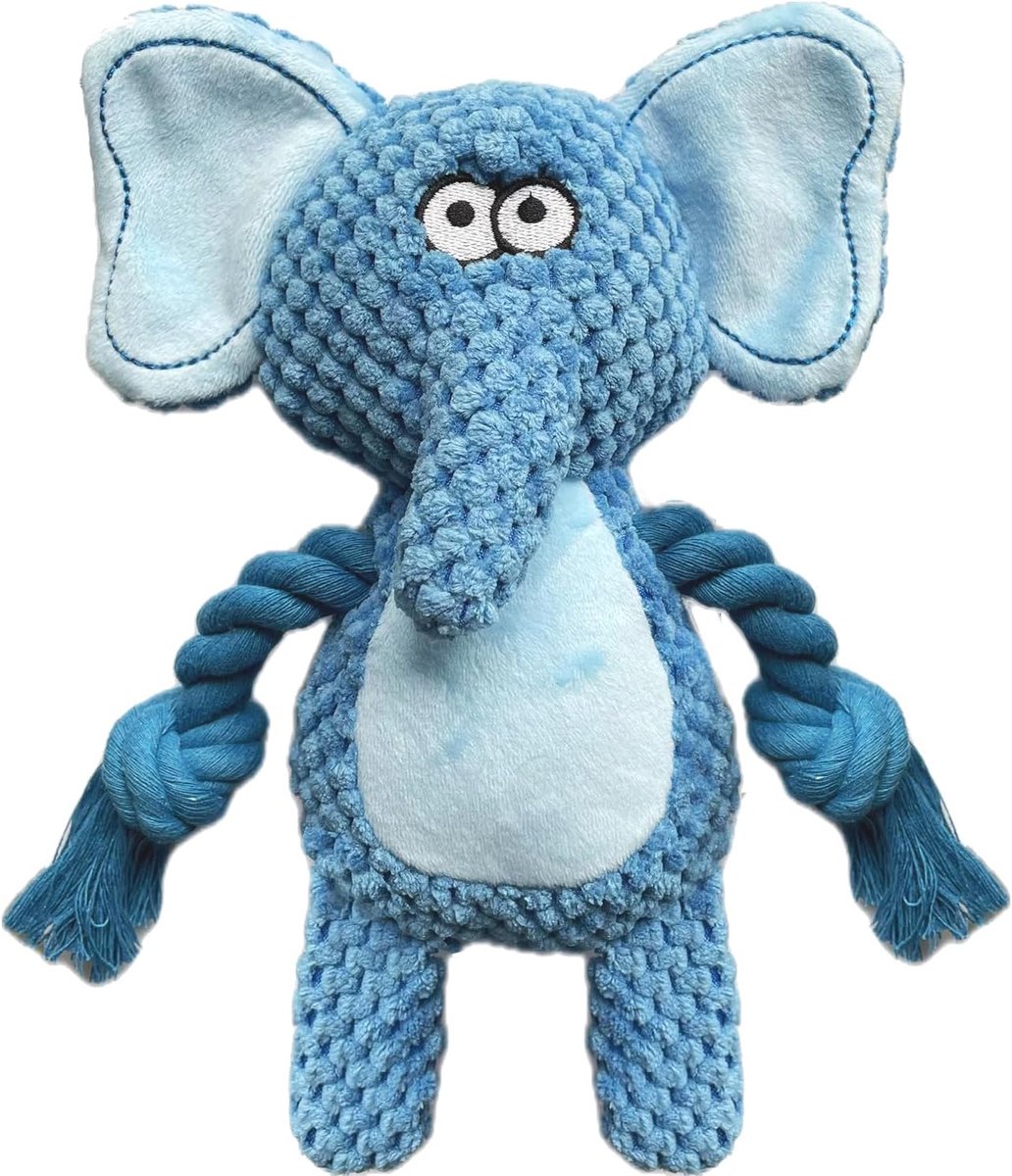 knuffeldier, touwtrekken, pluche hondenspeelgoed, onverwoestbaar hondenspeelgoed met kreukelpapier, interactief stabiel speelgoed, voor puppy's, kleine middelgrote honden