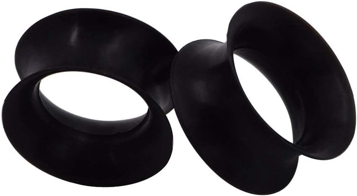Siliconen oortunnel, extra zachte plug, piercing sieraden, 2 stuks, 3 - 25 mm