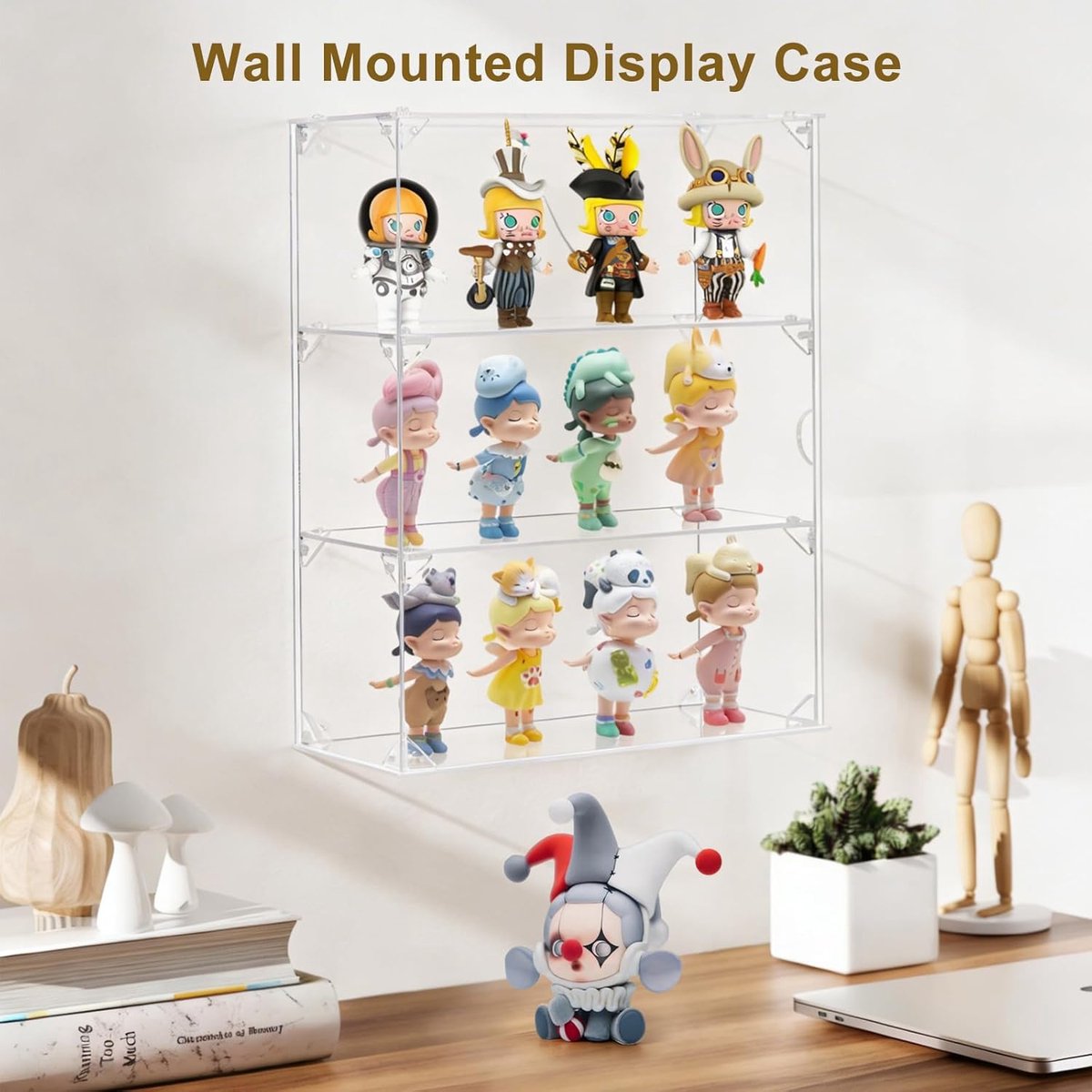 verzamelvitrine voor verzamelobjecten, 3 verdiepingen transparante organizer met magnetische deur, 30,5 x 39,1 x 10,2 cm, voor popfiguren van 12,7 x 10,2 cm
