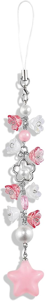 Esthetische Y2K Roze Telefoon Charm Leuke Charms Star Hart Bandjes Y2K Accessoires Lanyard String voor Vrouwen Tas Sleutelhanger Camera Decor