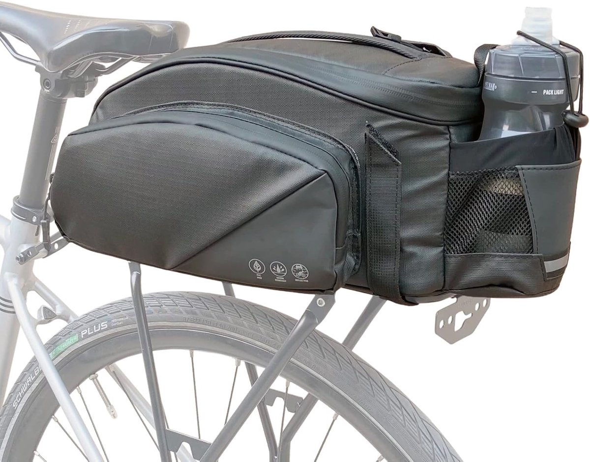 bagagedrager, tas, waterdicht, multifunctionele tas voor fiets, zitting, outdoor, fiets, mand, schouderhandtas, zwart 6