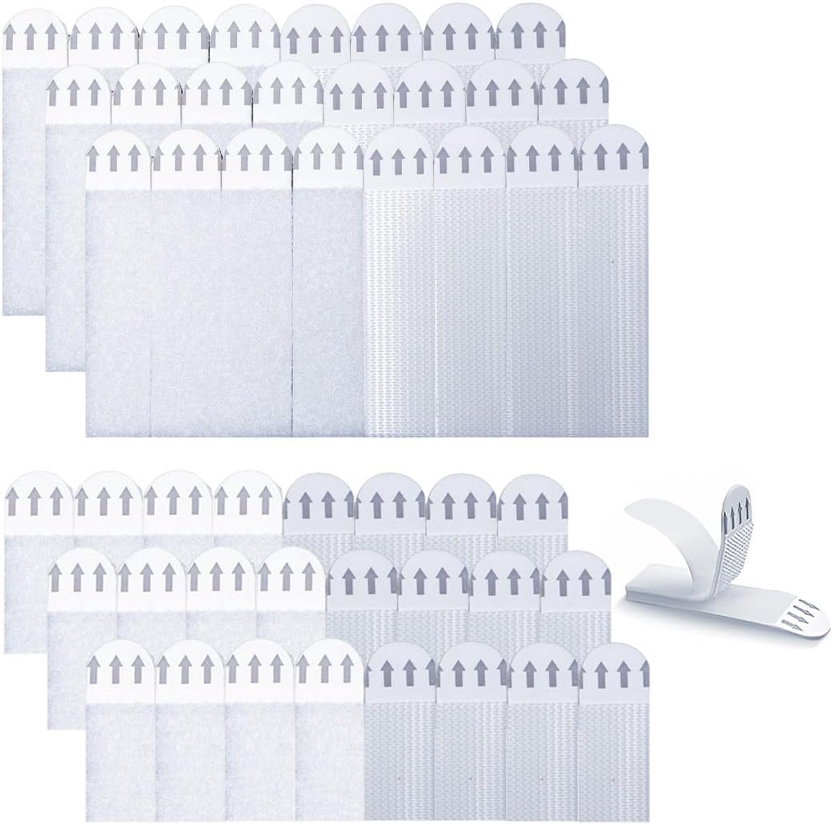 24 paar (48 strepen) tonghanger, fotohanger zonder boren, S/L afneembare waterdichte ophangstrips voor het ophangen van frames, ophangen van kerstdecoraties