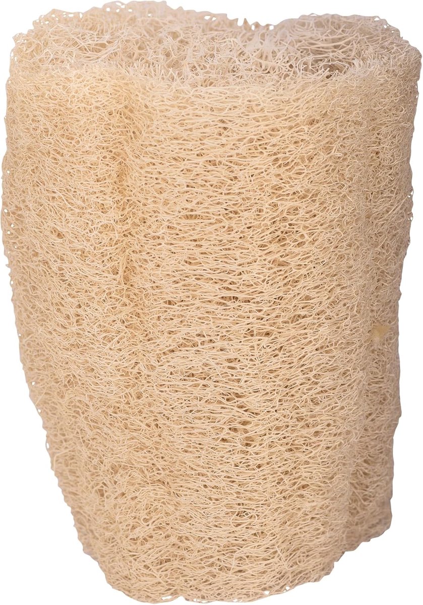 Loofah spons natuur – peelingspons voor lichaam en gezicht | Natuurlijke loofa-spons voor zachte reiniging en lichaamscrub, met koord om op te hangen, veelzijdig inzetbaar
