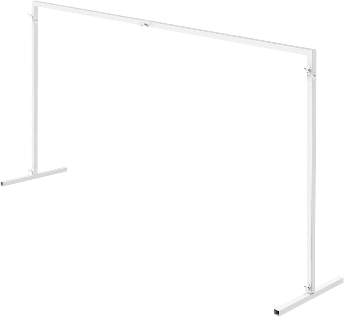 stangen 2 x 2 m, 25 mm vierkante buis, steunstangen met T-sokkel, metalen bruiloftstuinboog voor bruiloften, metalen tuinboog met 10 kg draagvermogen, eenvoudig te monteren, voor tuin en