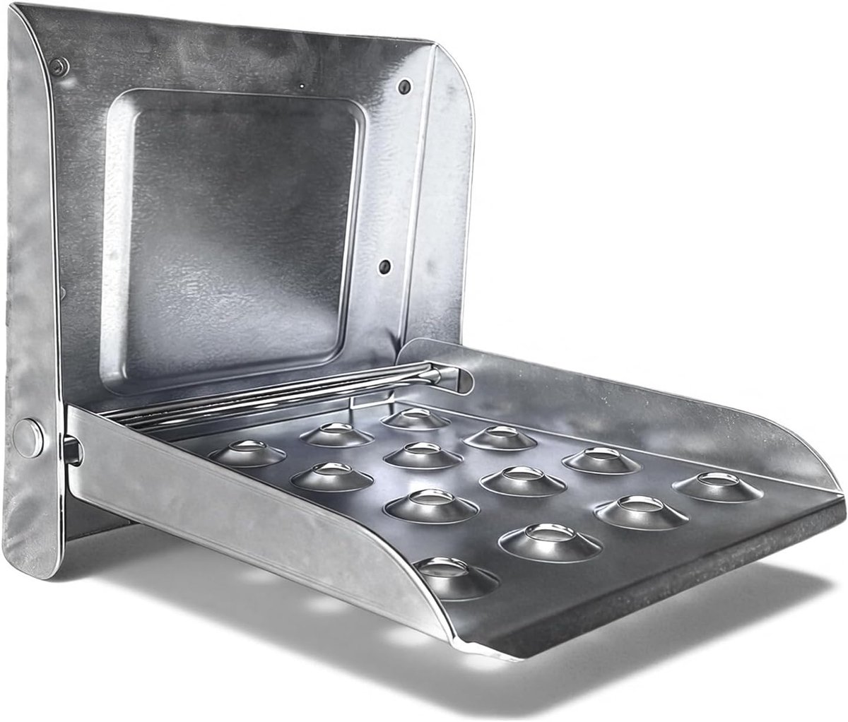 opstapje vrachtwagen trede: 195 x 170 mm, opklapbare opstapje voor aanhanger, verzinkt plaatstaal, klimhulp inklapbaar voor accessoires, bestelwagen, caravan, camper, aanhanger