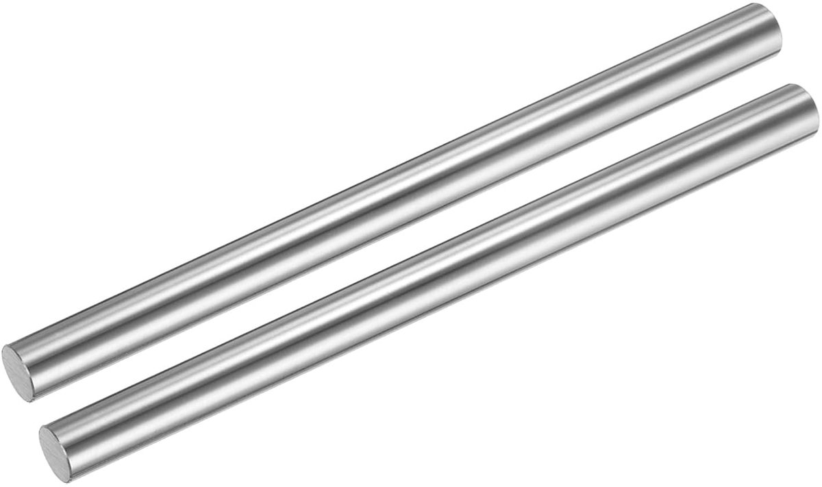 2 stuks lineaire geleidingsstang 16 mm x 250 mm (0.63" x 9.84") van verchroomd gehard staal, lineaire rail voor 3D-printers, CNC-machine