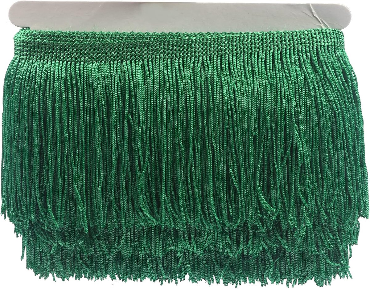 10 Yards 10 Inch Breed Kwastje Gordijn Fringe Trim door The Yard voor DIY Naaien Ambachten Kleding Gordijnen Decoratie-Groen