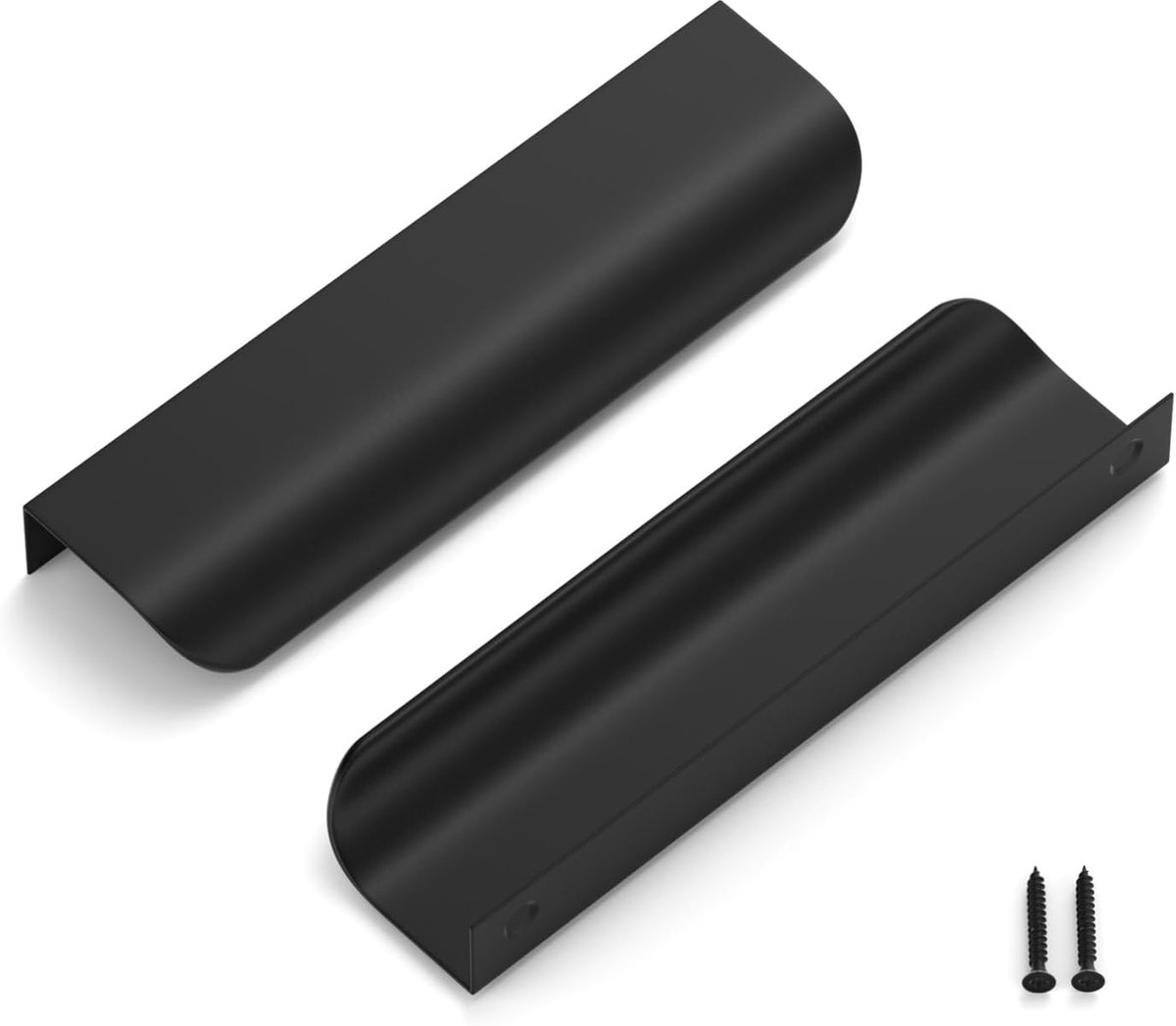 25 stuks verborgen kastgrepen, zwart, 128 mm, verborgen zwarte handgreeplijst, ladegrepen, verborgen meubelgrepen, keukengrepen, deurgrepen, keuken, aluminium